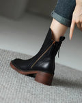 Valorine | Botine elegante din piele ecologică cu toc confortabil