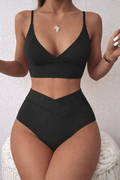Anișoara – Set bikini cu talie înaltă V-Wrap