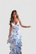 Gina – Rochie maxi brodată cu detalii florale