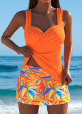 Minodora – Tankini elegant cu fustă tropicală