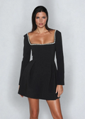Iulia – Rochie mini cu perle aplicate și strălucire