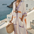 Ecaterina – Rochie Caftan violet și condiment