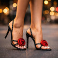 Lyra | Cizme cu toc elegant roz