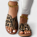 Liliana – Sandale slide cu animal print