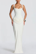 Corina – Rochie maxi cu decolteu pătrat