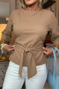 Daria – Top elegant cu fundă la talie