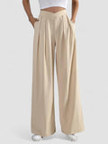 Pantaloni Largi Plisați Stil Old Money