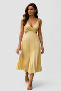Dorina – Rochie midi plisată cu linie clasică