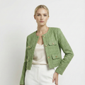 Daria - Jachetă Tweed Verde