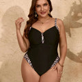Liliana – Costum de baie cu imprimeu leopard negru
