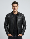 Luca – Geacă moto din piele cu design urban