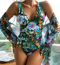 Lidia – Costum de baie cu imprimeu floral botanic
