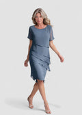 Ilinca – Rochie midi din chiffon cu straturi suprapuse