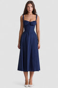 Vivienne – Rochie Midi cu Corset Romantic