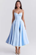 Raluca – Rochie midi din tul cu fustă amplă