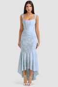 Emilia – Rochie maxi cu dantelă aplicată cu finețe