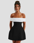 Cerasela – Rochie mini cu fundiță delicată la spate