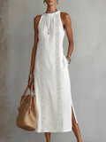 Luminița – Rochie halter ornamentală